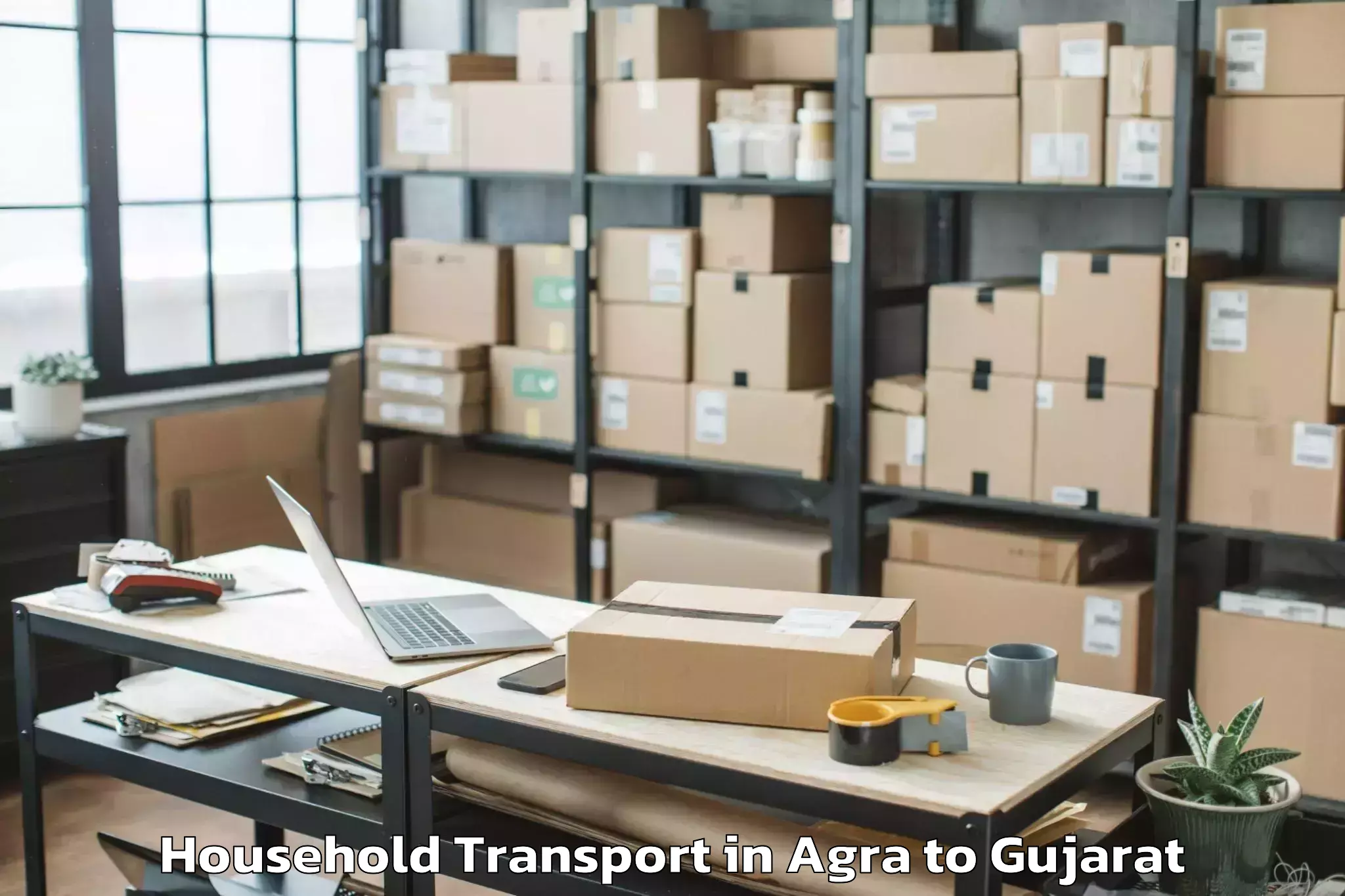 Book Your Agra to Hansot Household Transport Today